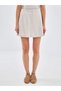 Alita City Lcw Vision Ecru Knitwear Plain Mini Women's Skirt with a Difference - 2