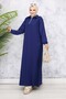 Basic Hijab Dress - Navy Blue 2333