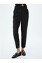 Pocket Pleat Detailed High Waist Carrot Cut Fabric Trousers - 3