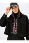 Suede Look Oversize Shirt Jacket with Pocket Detail and Snap Button