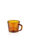 Striped Borosilicate Glass Coffee Cup Amber 140 ml - 4