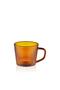 Striped Borosilicate Glass Coffee Cup Amber 140 ml - 5