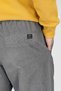 Oxford Mid-High Waist Comfortable Tapered Cut Narrow Leg 100% Cotton Gray Men's Trousers - 5