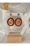 Glitter Detail Zircon Stone Steel Needle Polymer Clay Earrings