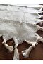 Silver Glitter Buldan Cloth Woven Runner Fiskos Coffee Table Cover - 2