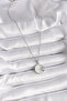 316L Steel Silver Color Chain White Pearlescent Sunset Model Women's Necklace - 2