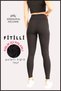 Women's Black Winter Lycra Tights with Thick Fleece Inside, High Waist, 1026 - 2