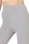 High Waist Ribbed Light Gray Leggings - 5