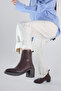 Women's Heeled Boots Pointed Toe Zippered Cerin Brown - 2