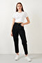 Mom Jean Black Jean Pants with Lycra