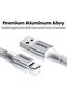 كابل USB إلى Lightning مضفر من Alu Case بطول 2 متر - فضي - 5