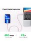 كابل USB-C إلى Lightning سيليكون بطول 1 متر - وردي - 6