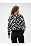 Women's Leopard Patterned Sweater 3WAL90258HT - 4