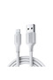 كابل شحن ومزامنة بيانات مضفر من Alu Case USB إلى Lightning بطول 1 متر - فضي