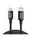 كابل شحن ومزامنة بيانات USB-C إلى Lightning بطول 1 متر - أسود