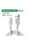 كابل شحن ومزامنة بيانات مضفر من Alu Case USB إلى Lightning بطول 1 متر - فضي - 4