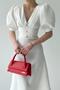 Women's White V-Neck Balloon Sleeve Button Detailed Midi Dress - 5