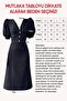 Women's White V-Neck Balloon Sleeve Button Detailed Midi Dress - 8