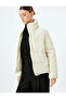 Zippered Stand Collar Thick Ribbed Bomber Velvet Jacket with Pockets