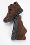 Women's Comfort Half Ankle Zippered Casual Boots Real Leather Hj 18810Z Nubuck Brown - 6