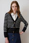 Striped Short Knitting Cardigan - 3