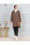 Women's Mother Long Thin Buttoned Pocketed Combed Cotton Cardigan Mother's Day - 4