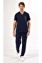 Navy Blue U-Flex Lycra Scrubs Team Doctor & Nurse Jersey