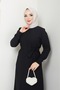 KREP DÜZ KALEM ELBİSE - 4
