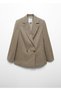 Çapraz düğmeli blazer ceket - 3