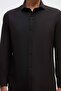 Ds Groom Slim Fit Black Classic Tie Collar Long Sleeve Easy-Iron Shirt - 2