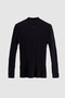 Slim Fit Navy Blue Ribbed Cotton Blend Half Fisherman Slim Fit Body-Hugging Knit Sweater - 5