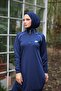 Women's Diving Fabric Half Placket Zippered Jogger Tracksuit Sports Set - 5