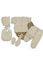 Dragonfly Embroidered Scalloped Newborn Baby Girl 5 Piece Hospital Discharge Bodysuit Set - 3