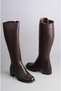Seç 1352 Genuine Leather Handmade Women's Boots Brown - 7