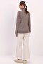 Mink-Sleeves Buttoned Sweater - 4