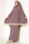 Seasonal Double Piece Women's Hijab Embroidered Prayer Dress, Anti-Sweat Prayer Clothing