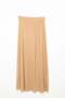 Beige Pleated Slit Detailed Blouse and Skirt Suit - 6