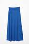 Cobalt Blue Pleated Slit Detailed Blouse and Skirt Suit - 7