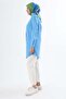 Turquoise-Covered Placket Shirt Tunic - 3