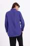 Purple-Front and Back Button Shirt Tunic - 5