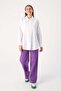 White-Oversize Basic Shirt - 4