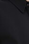 Black-Hidden Placket Shirt Tunic - 5