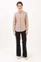 Mink-Cotton Hidden Placket Shirt