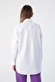 White-Oversize Basic Shirt - 3