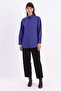 Purple-Front and Back Button Shirt Tunic - 2