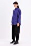 Purple-Front and Back Button Shirt Tunic - 3