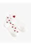 Set of 2 Socks with Heart Pattern