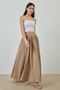 Mink Poplin Skirt - A-line Pleated