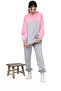Girls' Garnied Oversize 3 Thread Raised Cotton Tracksuit with Elastic Legs - 3