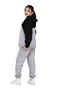 Girls' Garnied Oversize 3 Thread Raised Cotton Tracksuit with Elastic Legs - 2
